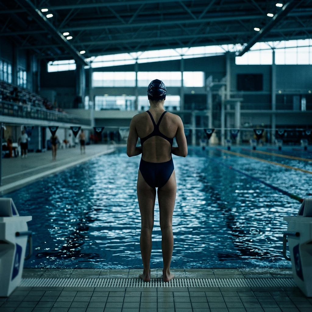 Young swimmer in a training pool — Trudy Ederle Foundation program
